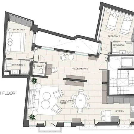 Apartamento Aparttime Mit 3 Meerblick Dach-terrassen